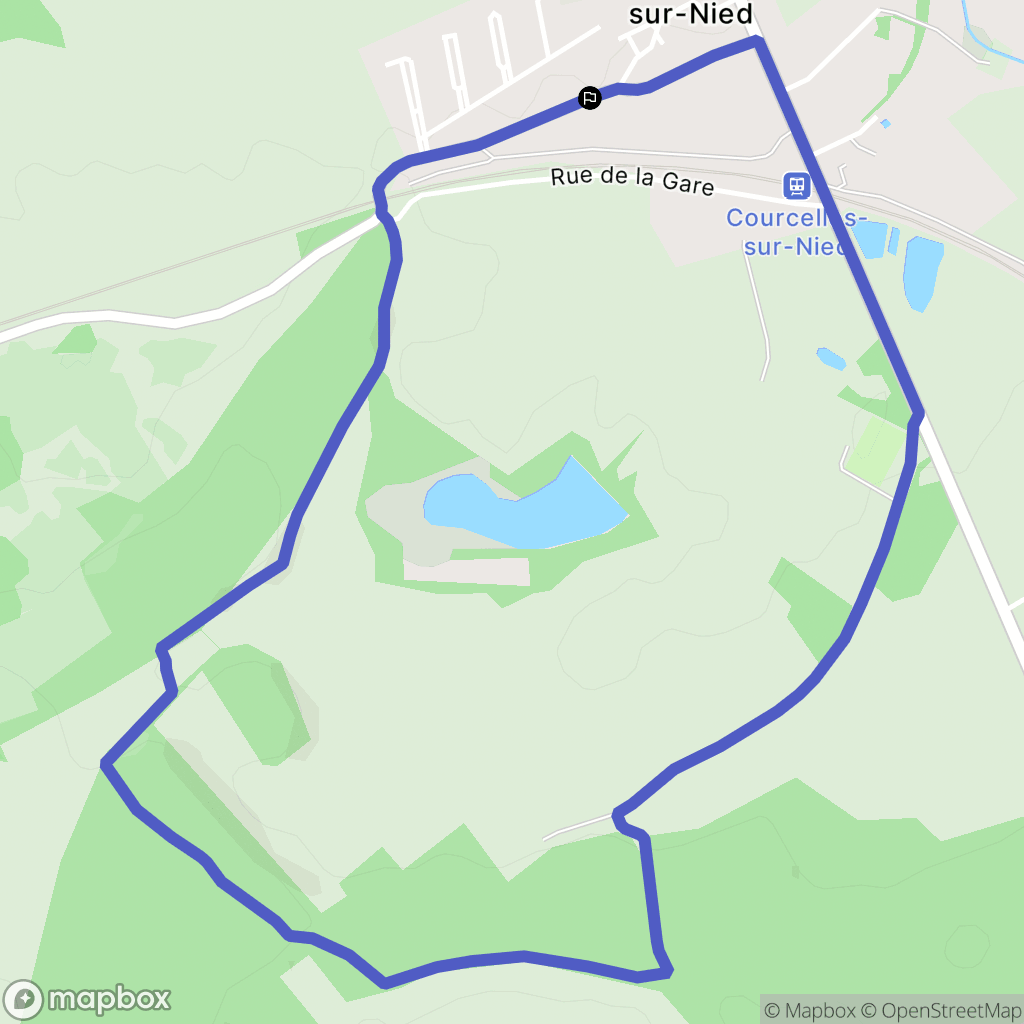 Courcelles-sur-Nied : carte du parcours de randonnée - France
