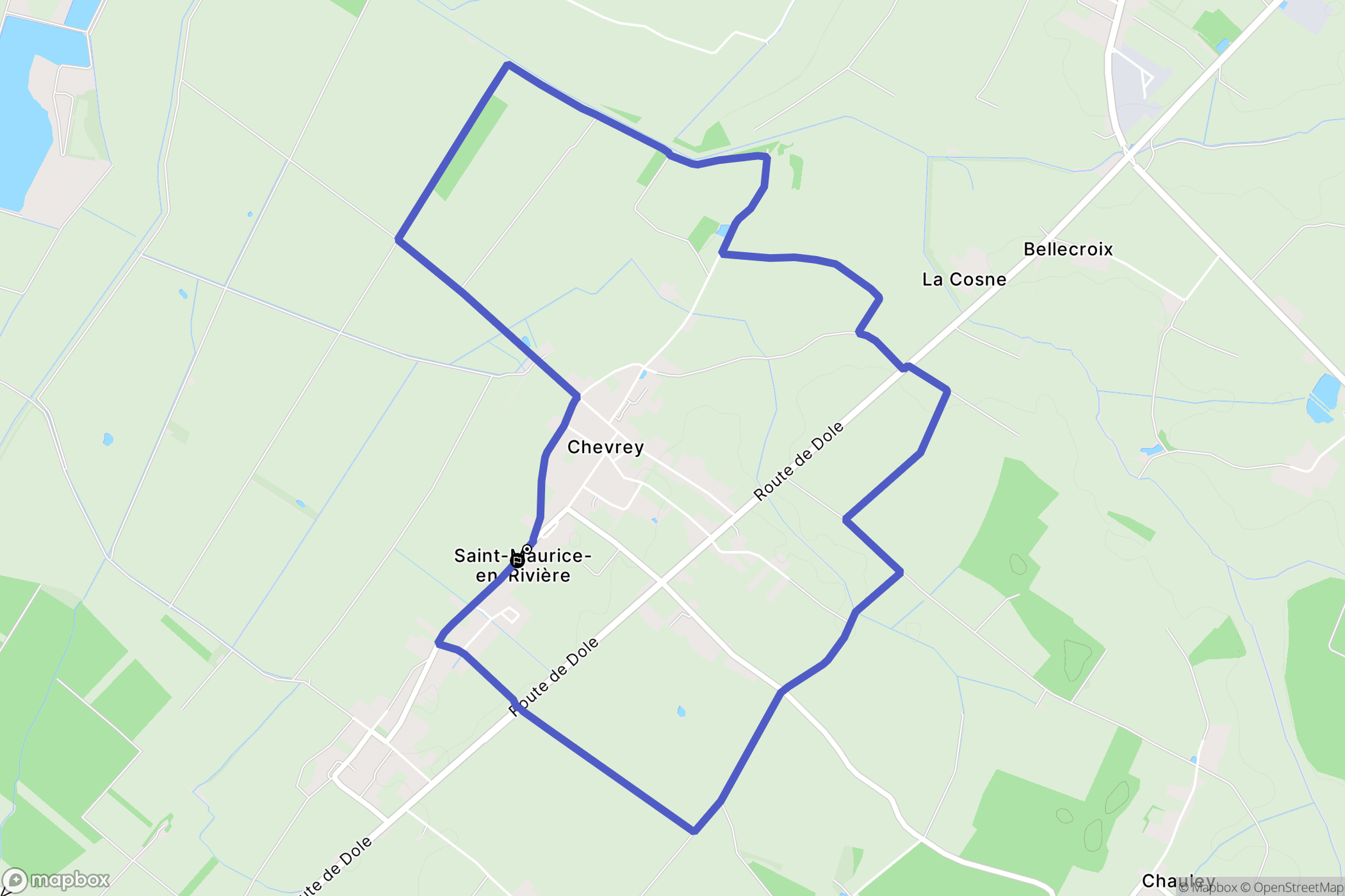 Saint-Maurice-en-Rivière : carte du parcours de randonnée - France