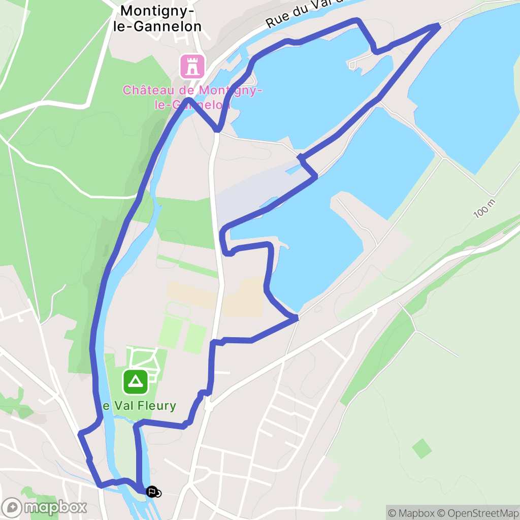 Cloyes-les-Trois-Rivières : carte du parcours de randonnée - France