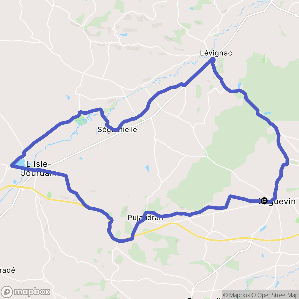 Léguevin : carte du parcours de randonnée - France