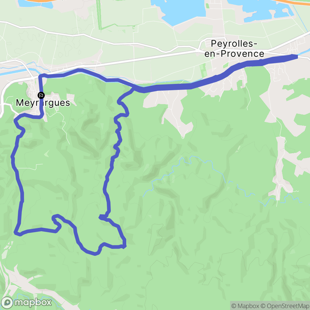 Meyrargues : carte du parcours de randonnée - France