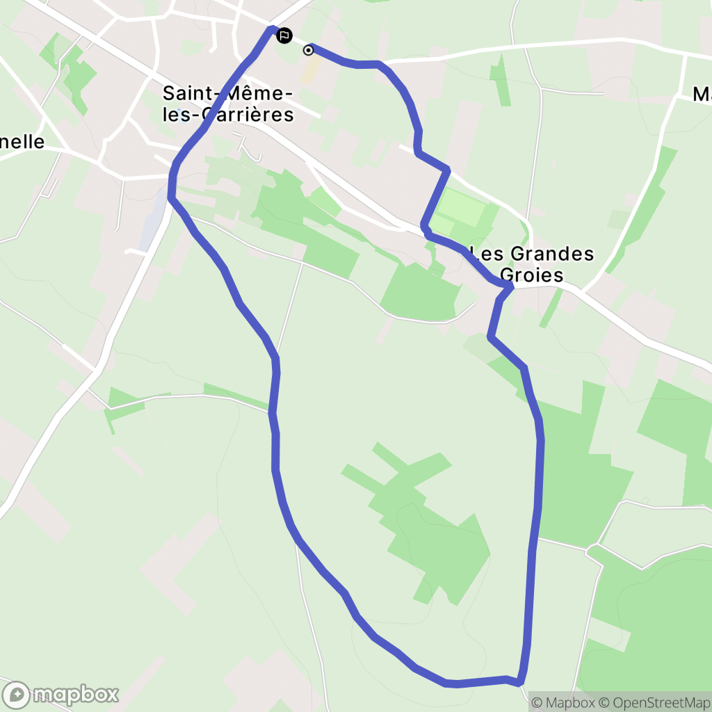 Saint-Même-les-Carrières : carte du parcours de randonnée - France