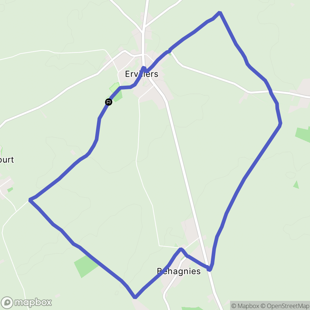 Ervillers : carte du parcours de randonnée - France
