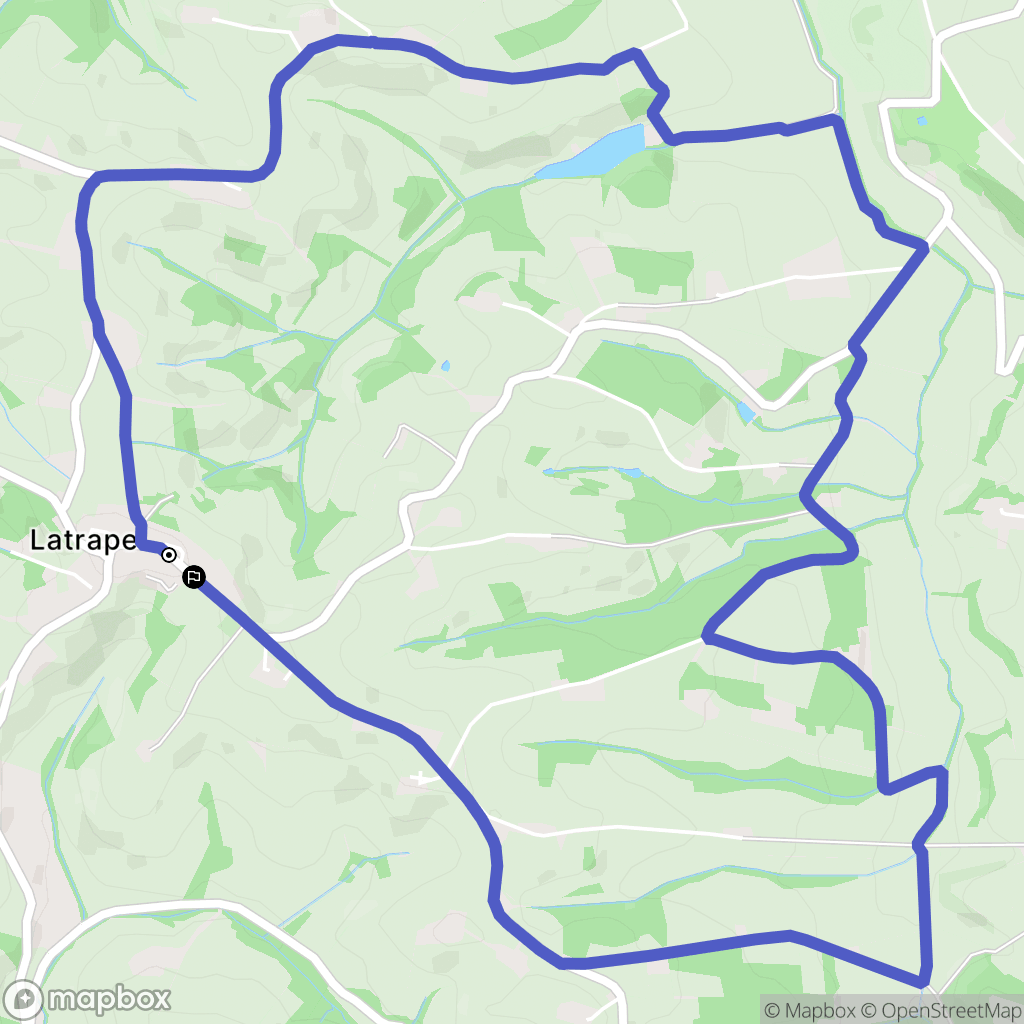 Latrape : carte du parcours de randonnée - France