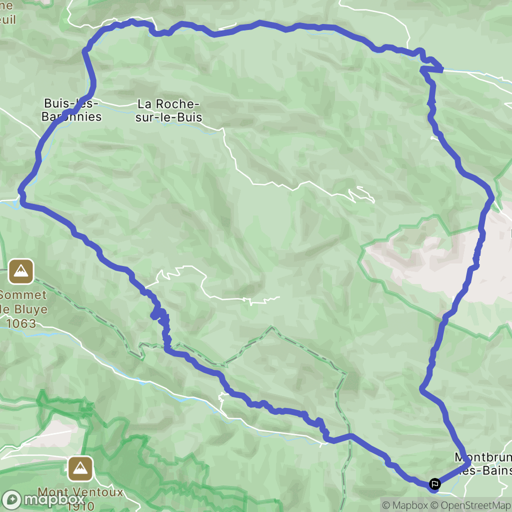 Reilhanette : carte du parcours de randonnée - France