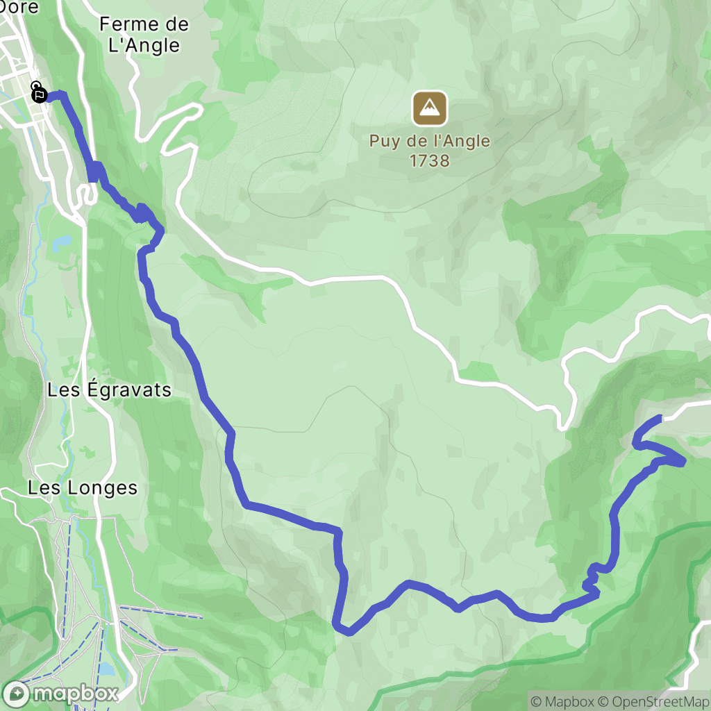 Mont-Dore : carte du parcours de randonnée - France