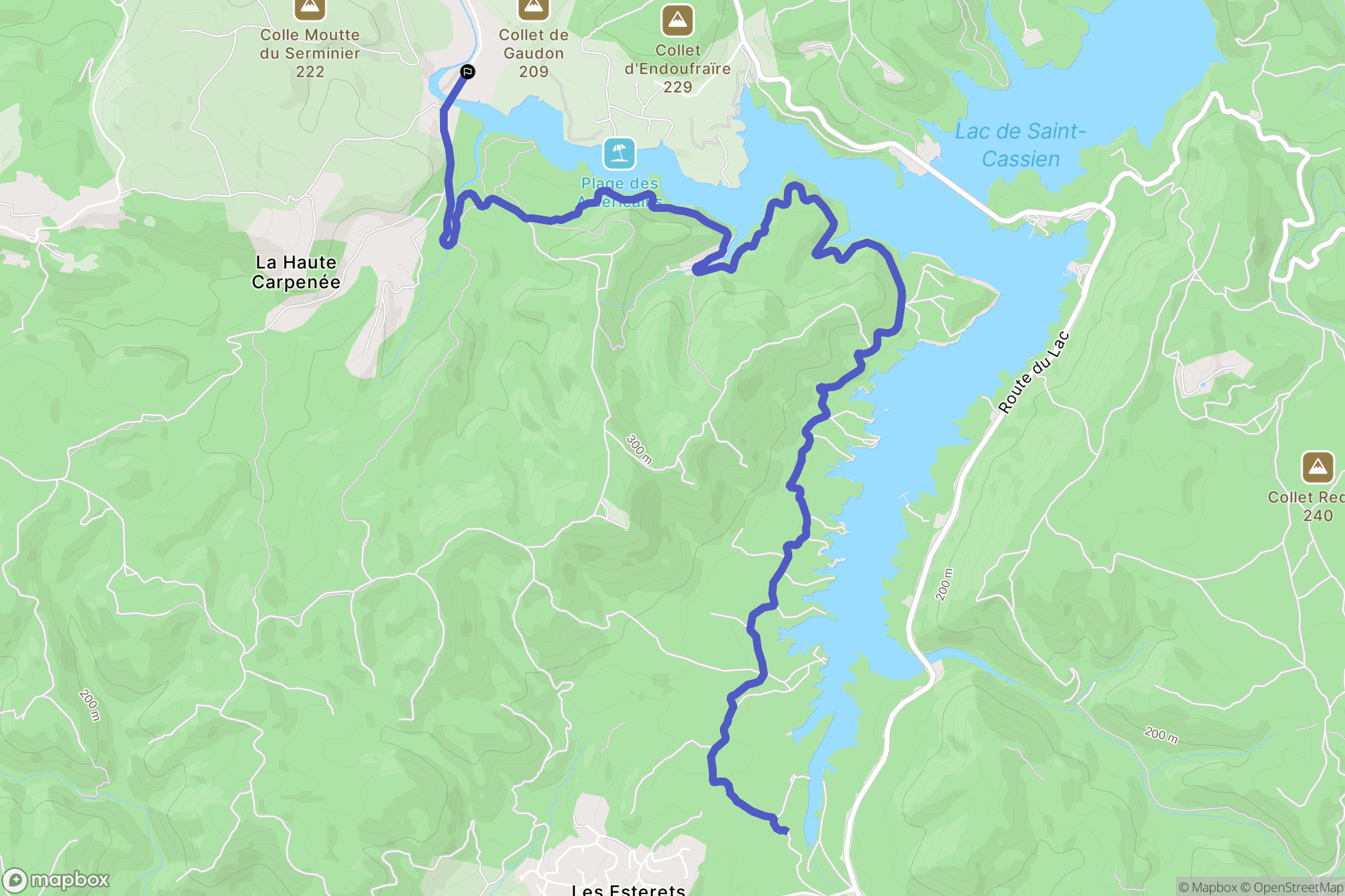 Montauroux : carte du parcours de randonnée - France