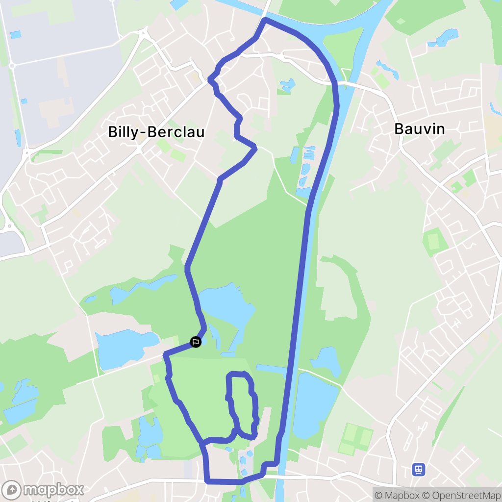 Wingles : carte du parcours de randonnée - France