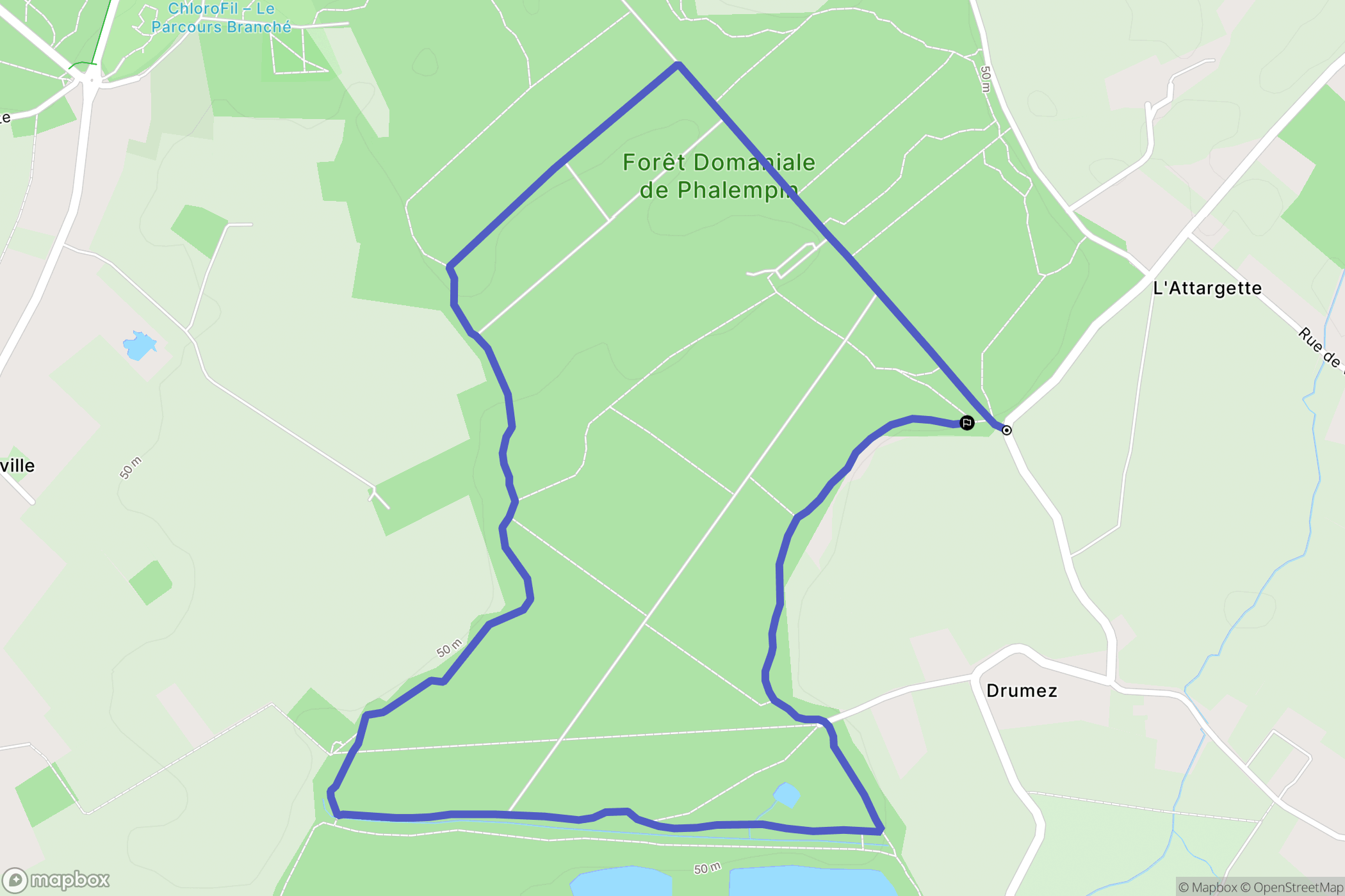 La Neuville : carte du parcours de randonnée - France