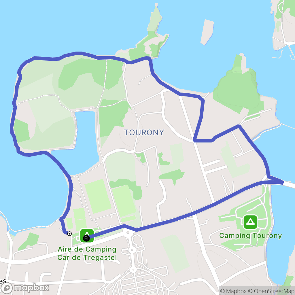 Trégastel : carte du parcours de randonnée - France
