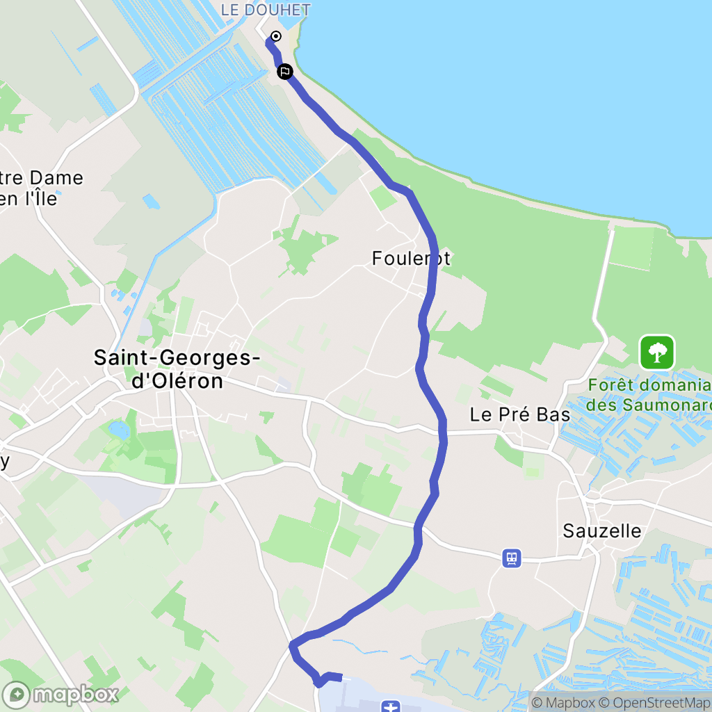Saint-Georges-d'Oléron : carte du parcours de randonnée - France