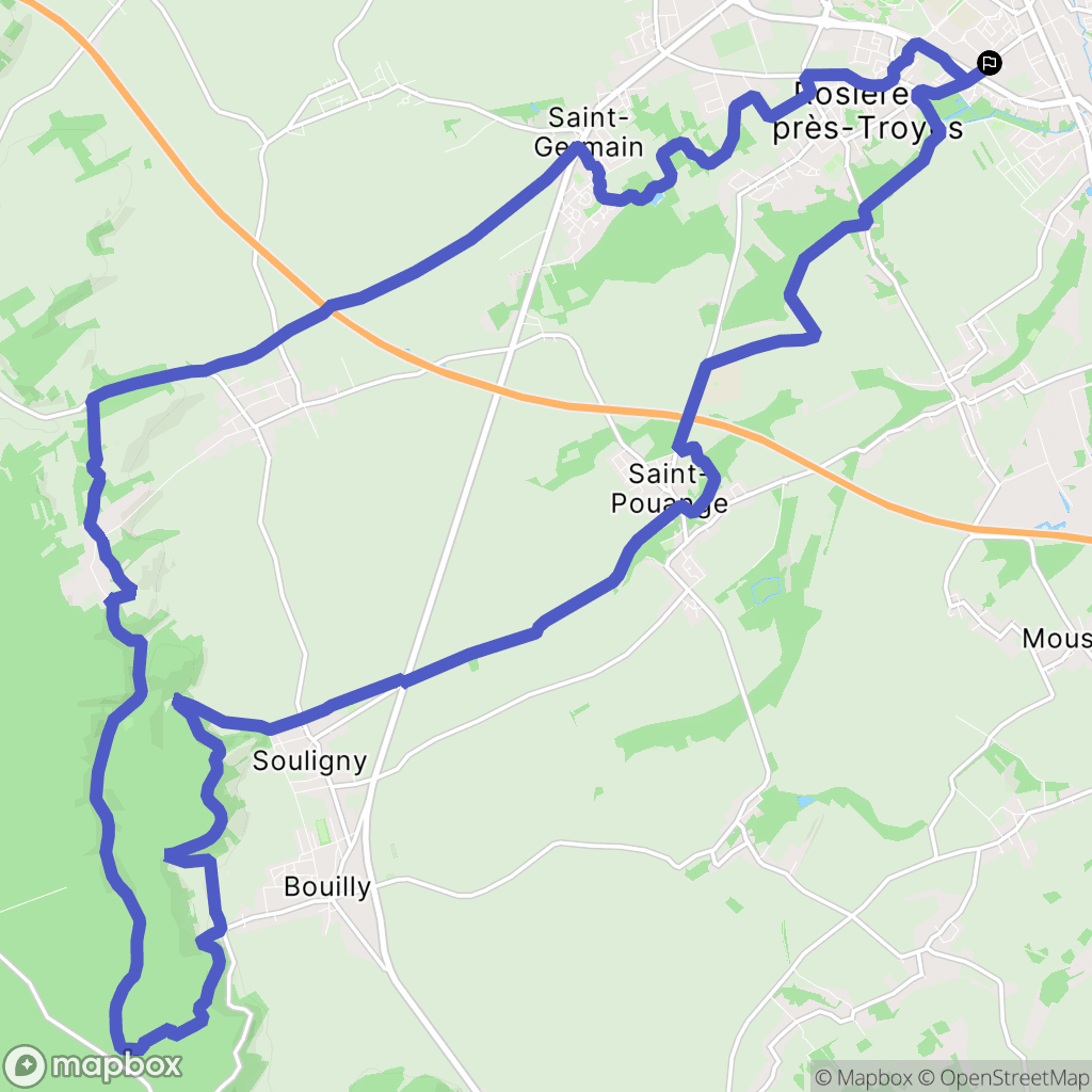 Rosières-prés-Troyes: routekaart voor buitenactiviteiten - France