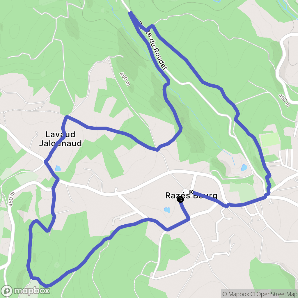 Razès : carte du parcours de randonnée - France