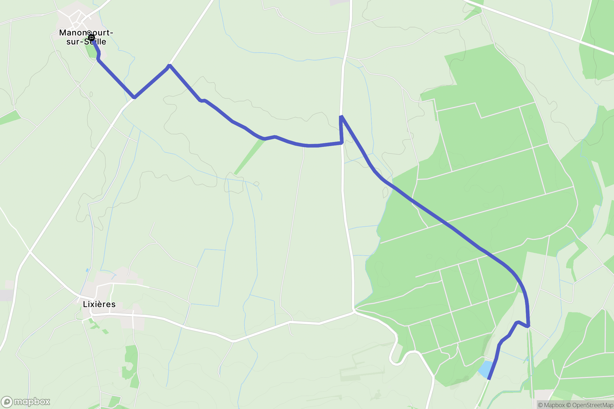 Belleau : carte du parcours de randonnée - France