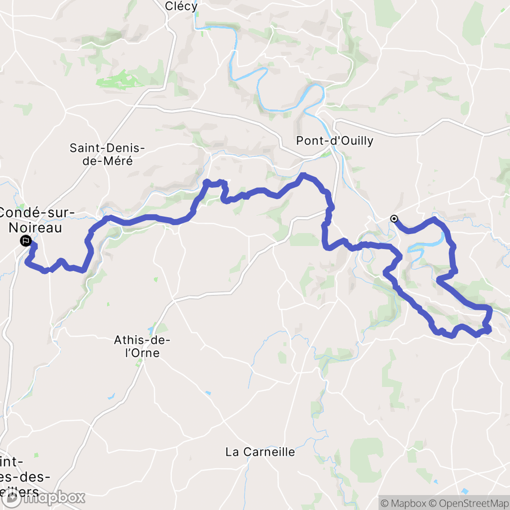 Le Mesnil-Villement : carte du parcours de randonnée - France