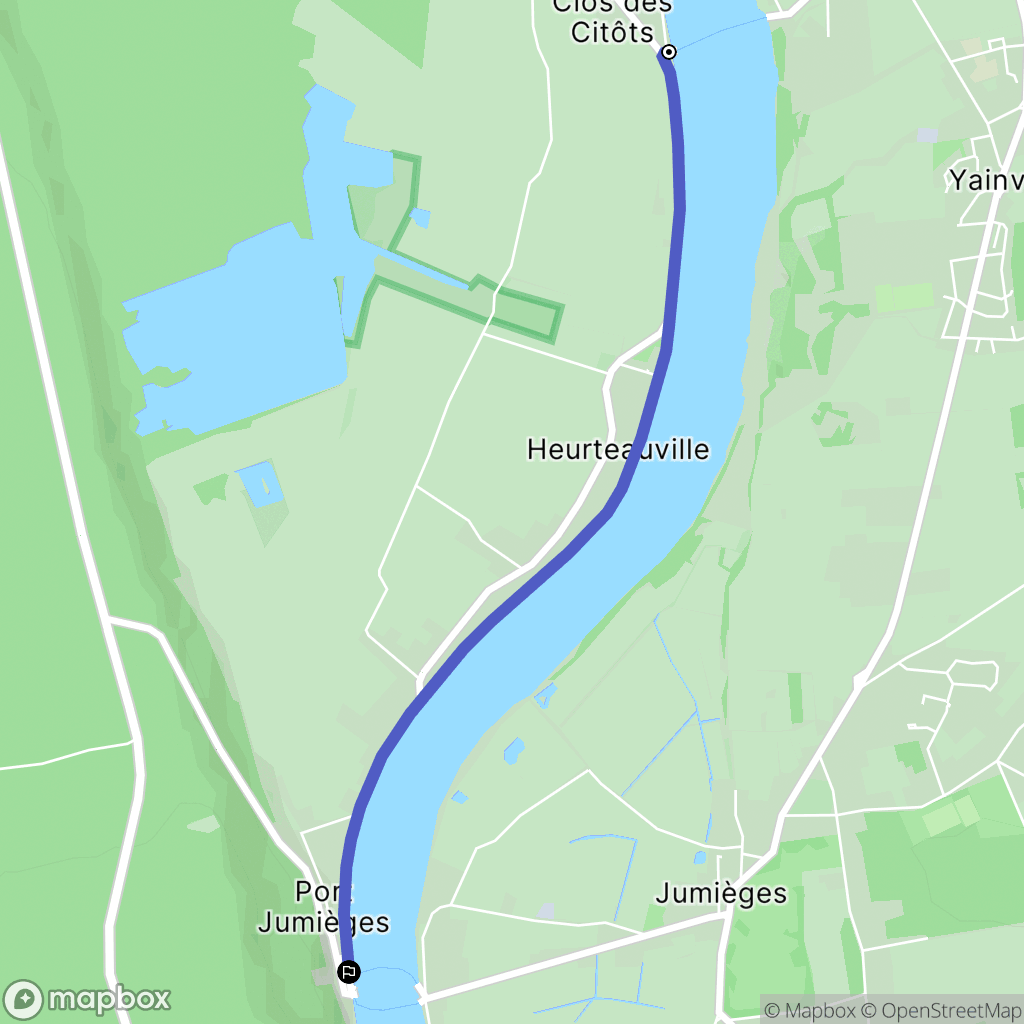 Heurteauville : carte du parcours de randonnée - France