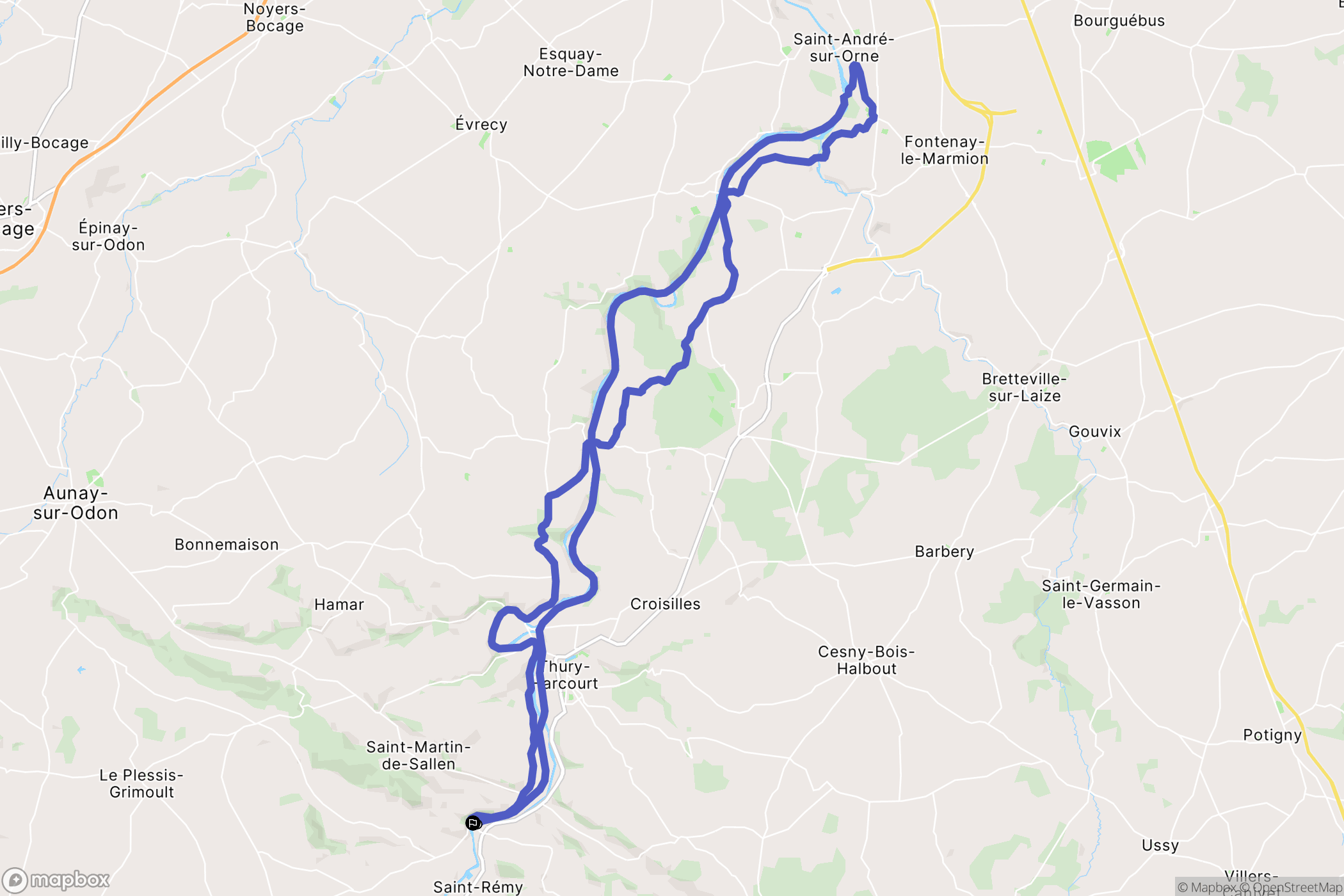 Saint-Remy : carte du parcours de randonnée - France