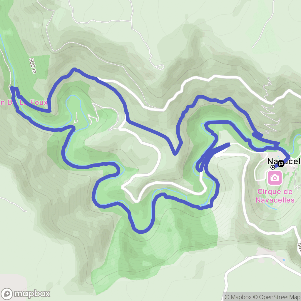 Saint-Maurice-Navacelles : carte du parcours de randonnée - France