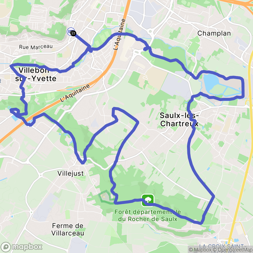 Palaiseau : carte du parcours de randonnée - France