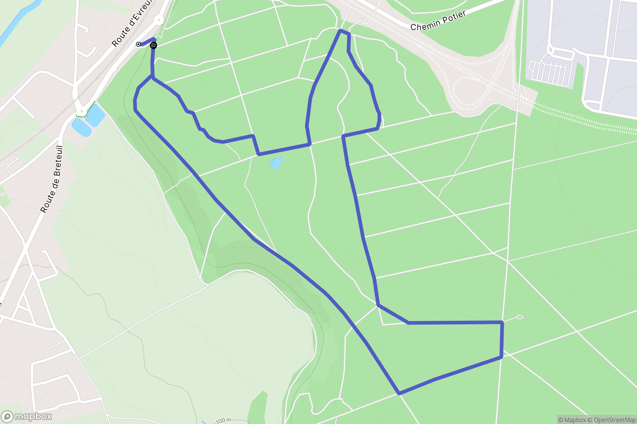 Arnières-sur-Iton : carte du parcours de randonnée - France