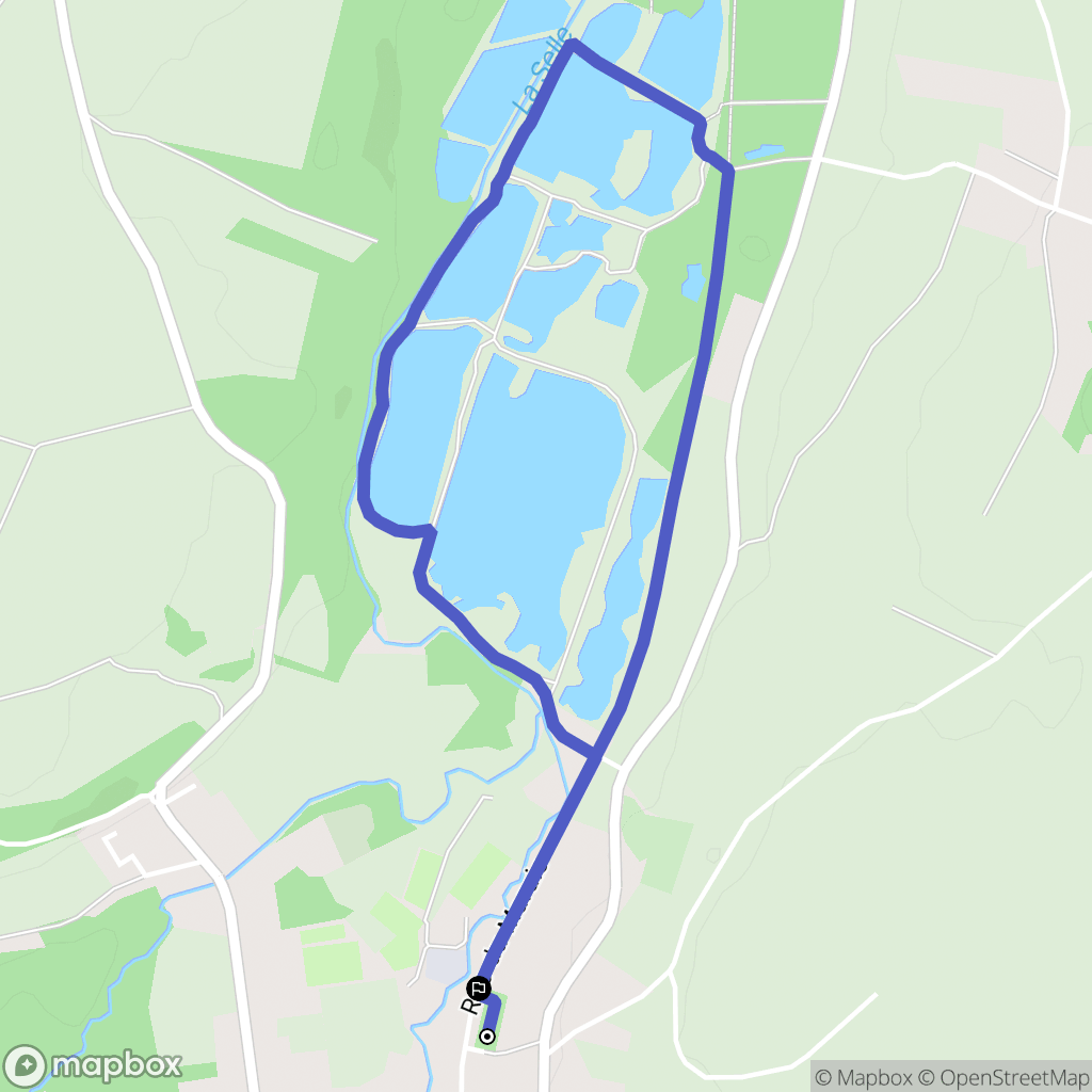 Conty : carte du parcours de randonnée - France