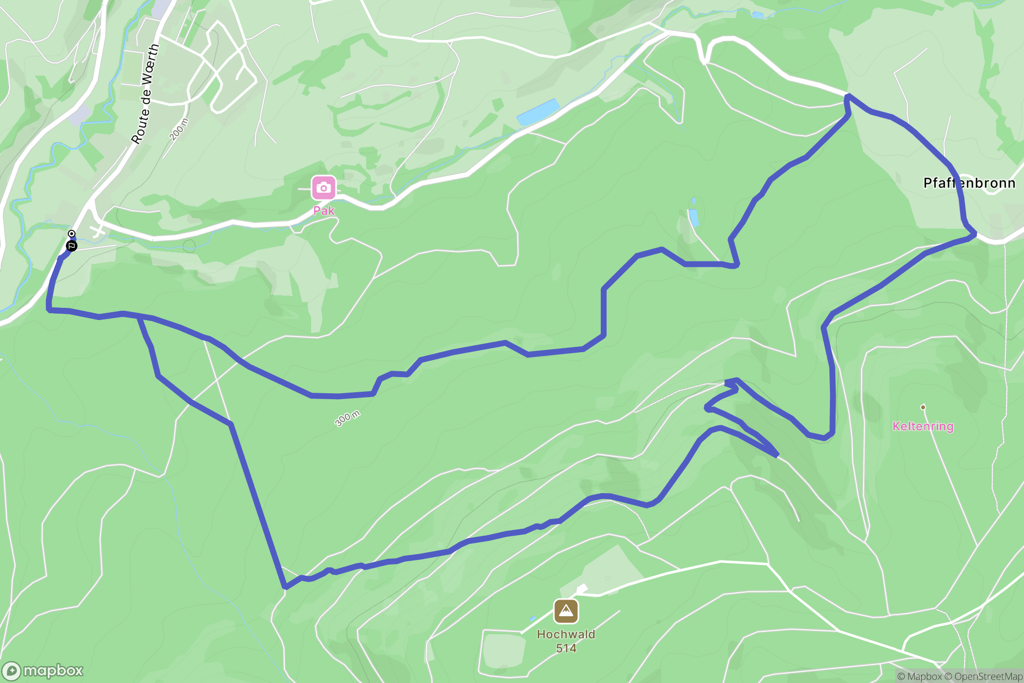 Lembach : carte du parcours de randonnée - France