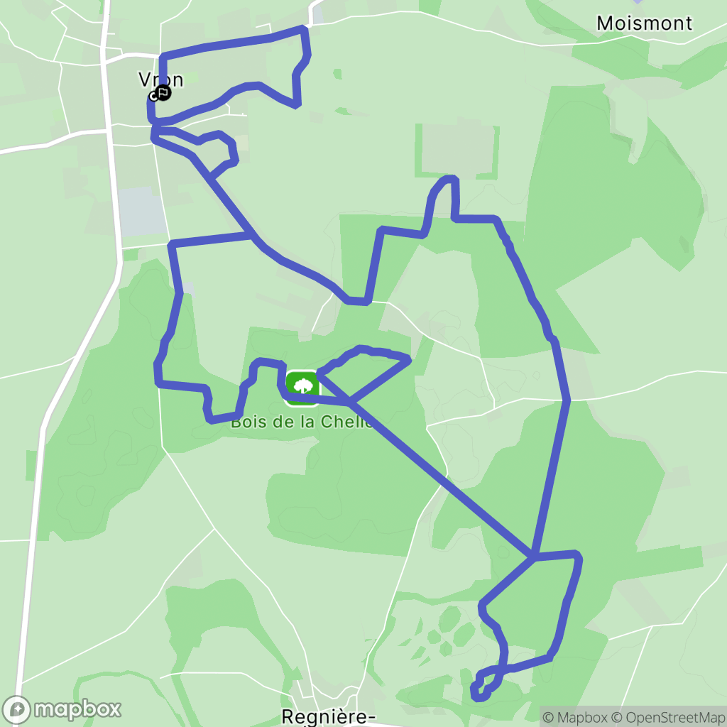 Vron : carte du parcours de randonnée - France