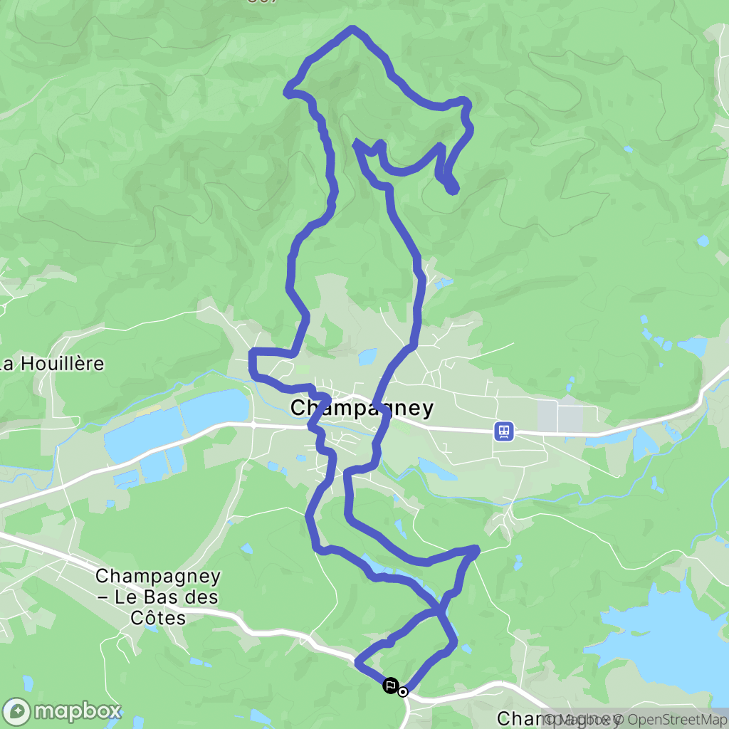 Champagney : carte du parcours de randonnée - France