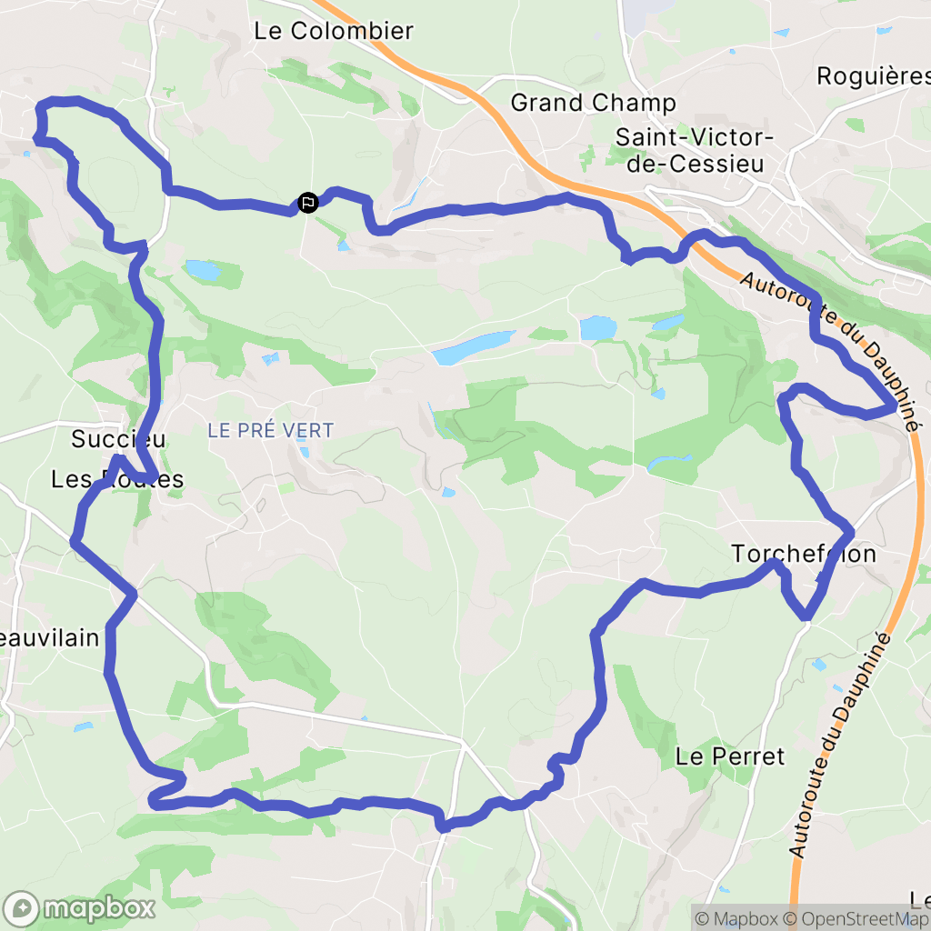 Saint-Victor-de-Cessieu : carte du parcours de randonnée - France