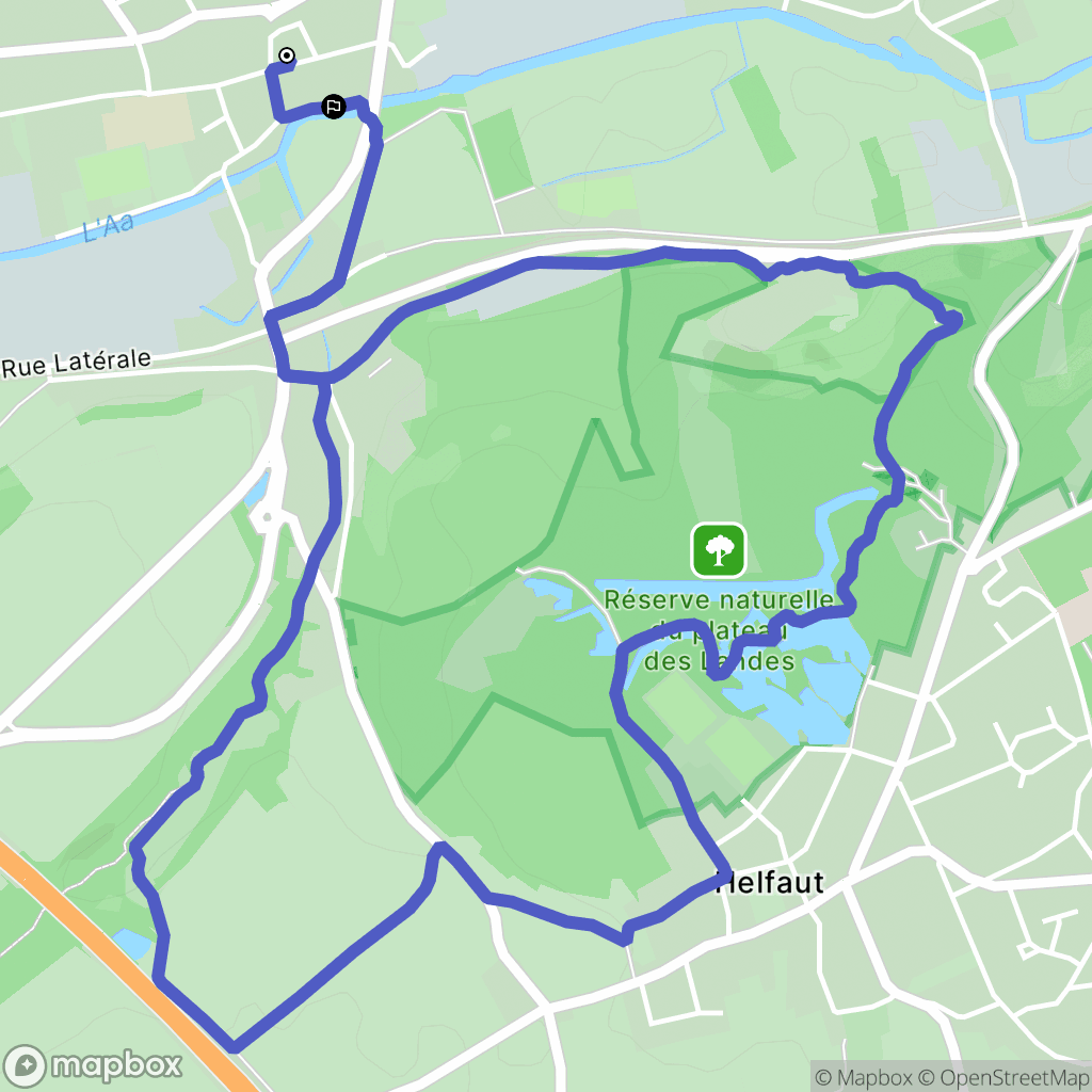 Wizernes : carte du parcours de randonnée - France