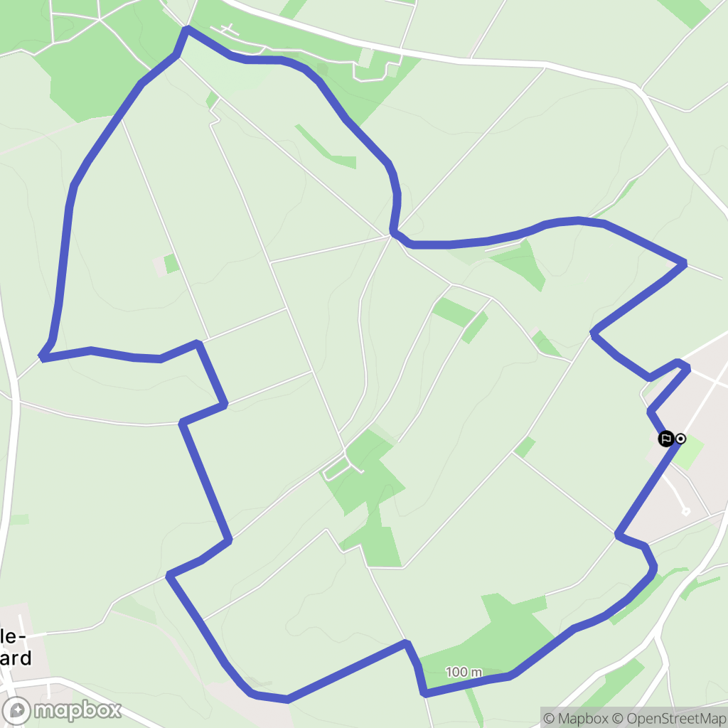 Le Plessier-Rozainvillers : carte du parcours de randonnée - France