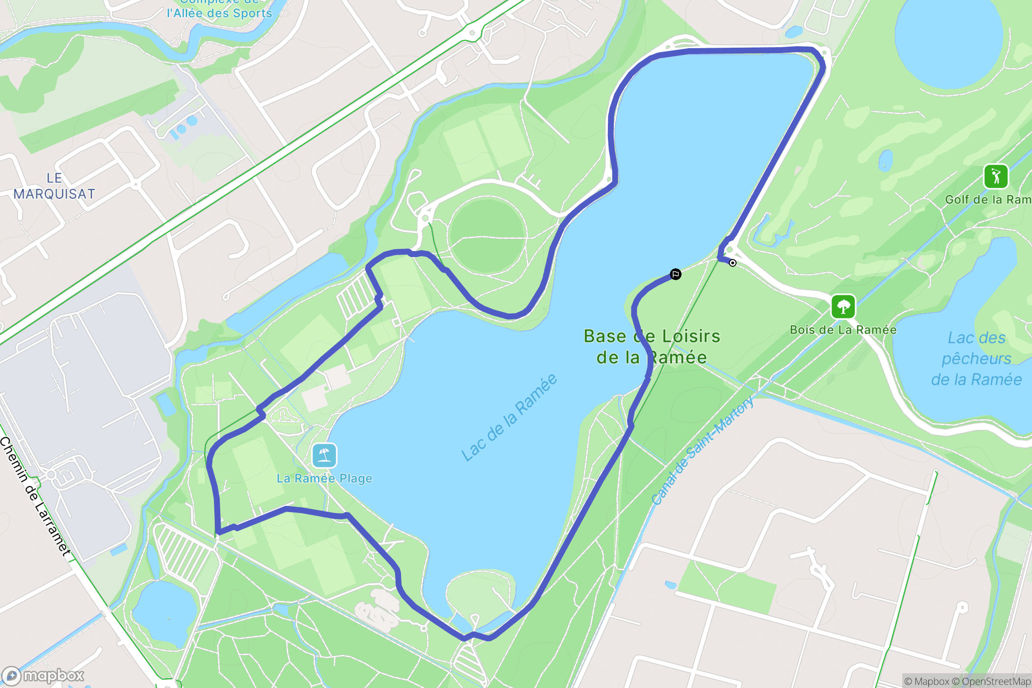Tournefeuille : carte du parcours de randonnée - France