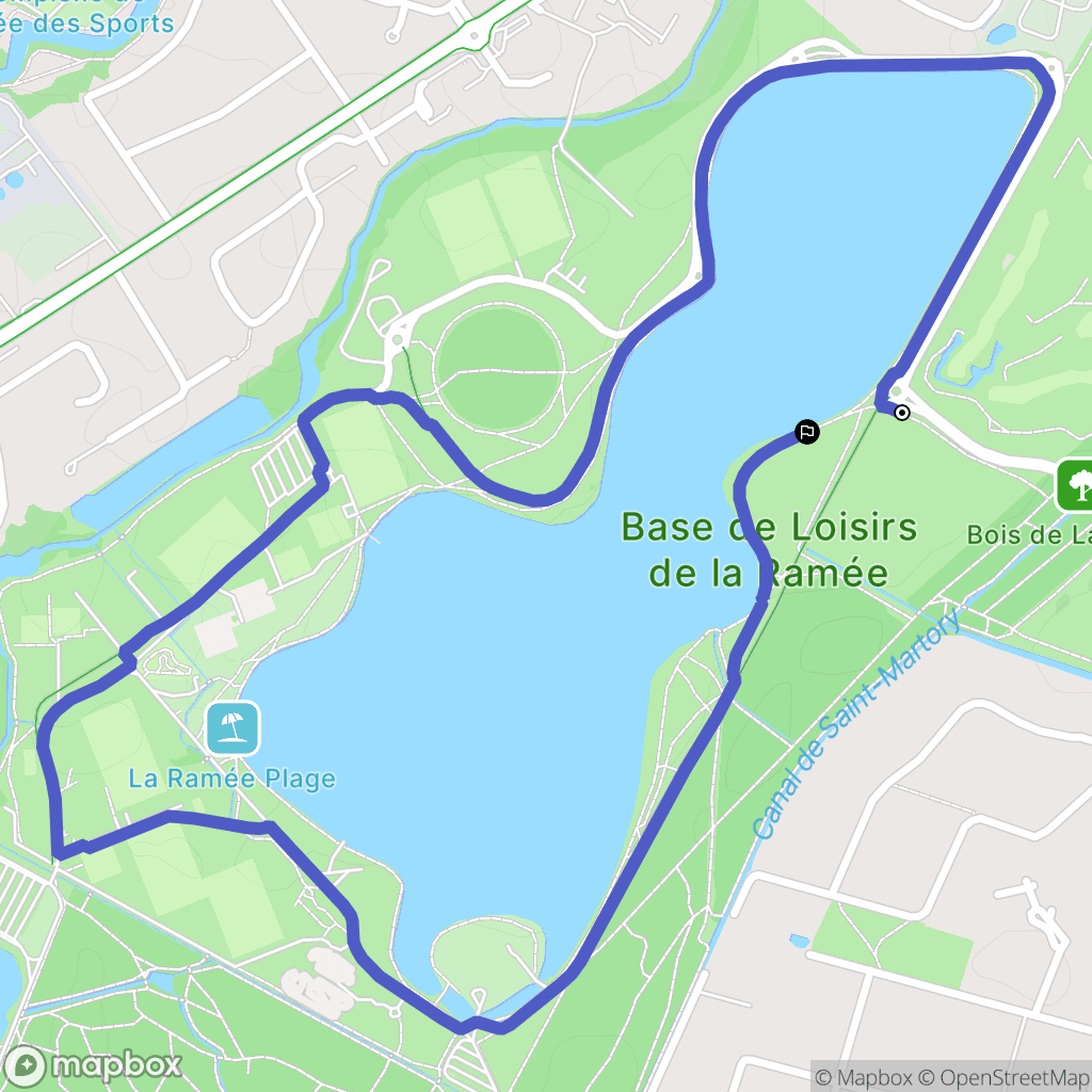 Tournefeuille : carte du parcours de randonnée - France