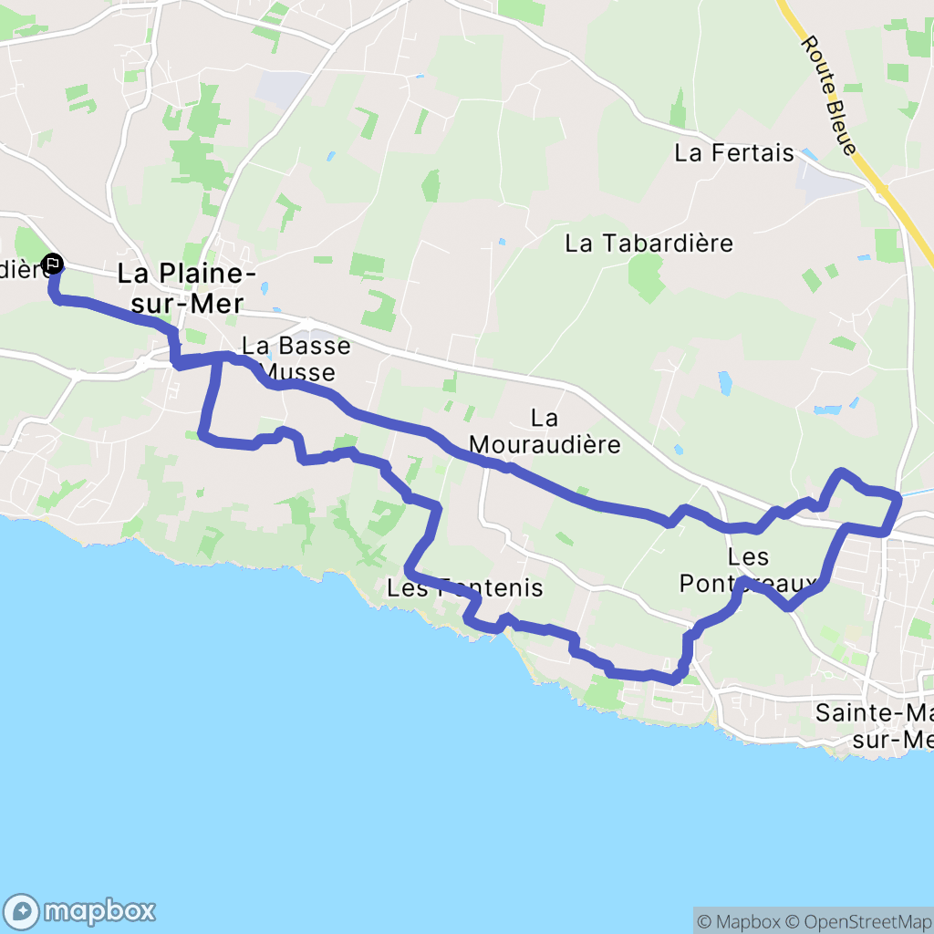 La Plaine-sur-Mer : carte du parcours de randonnée - France
