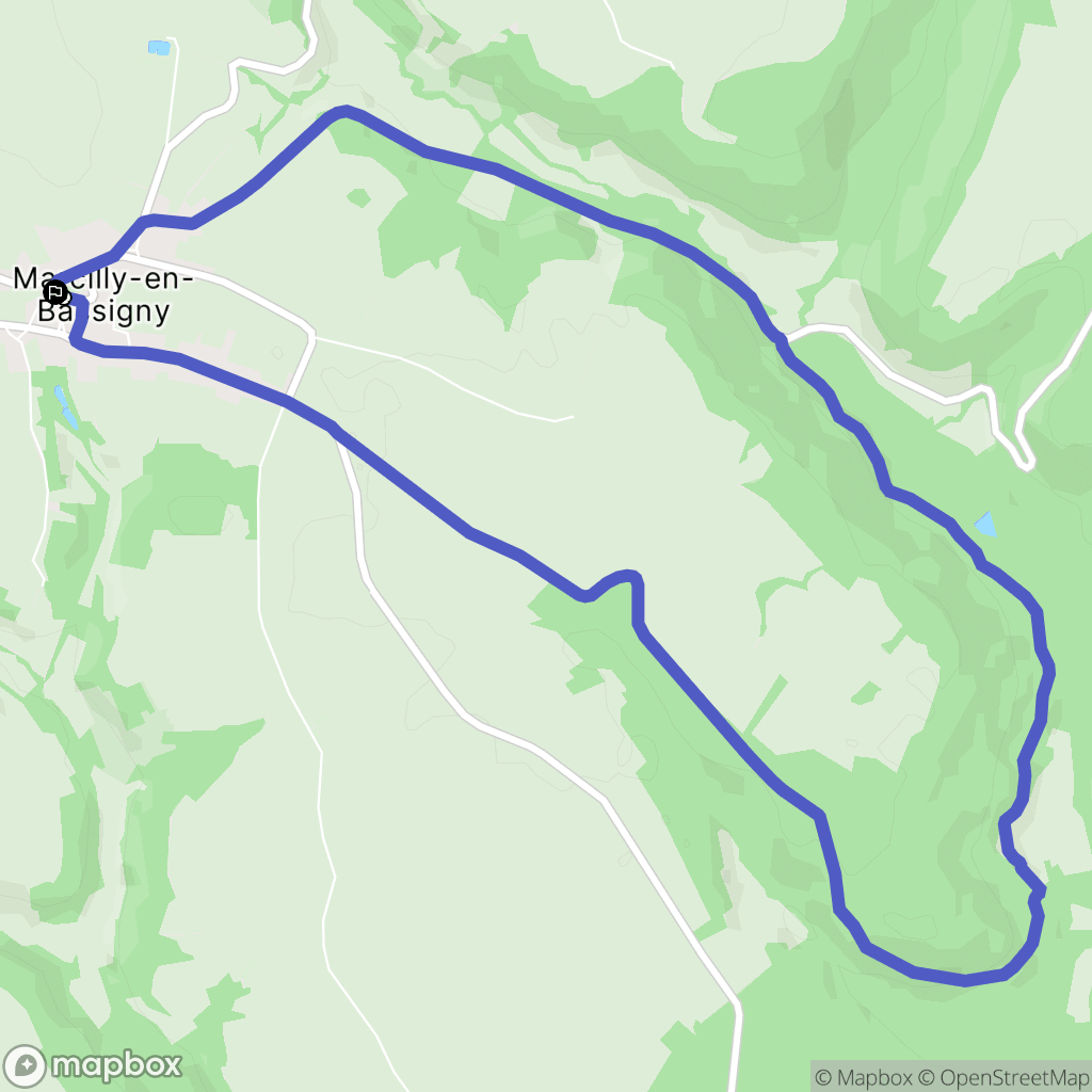 Marcilly-en-Bassigny : carte du parcours de randonnée - France