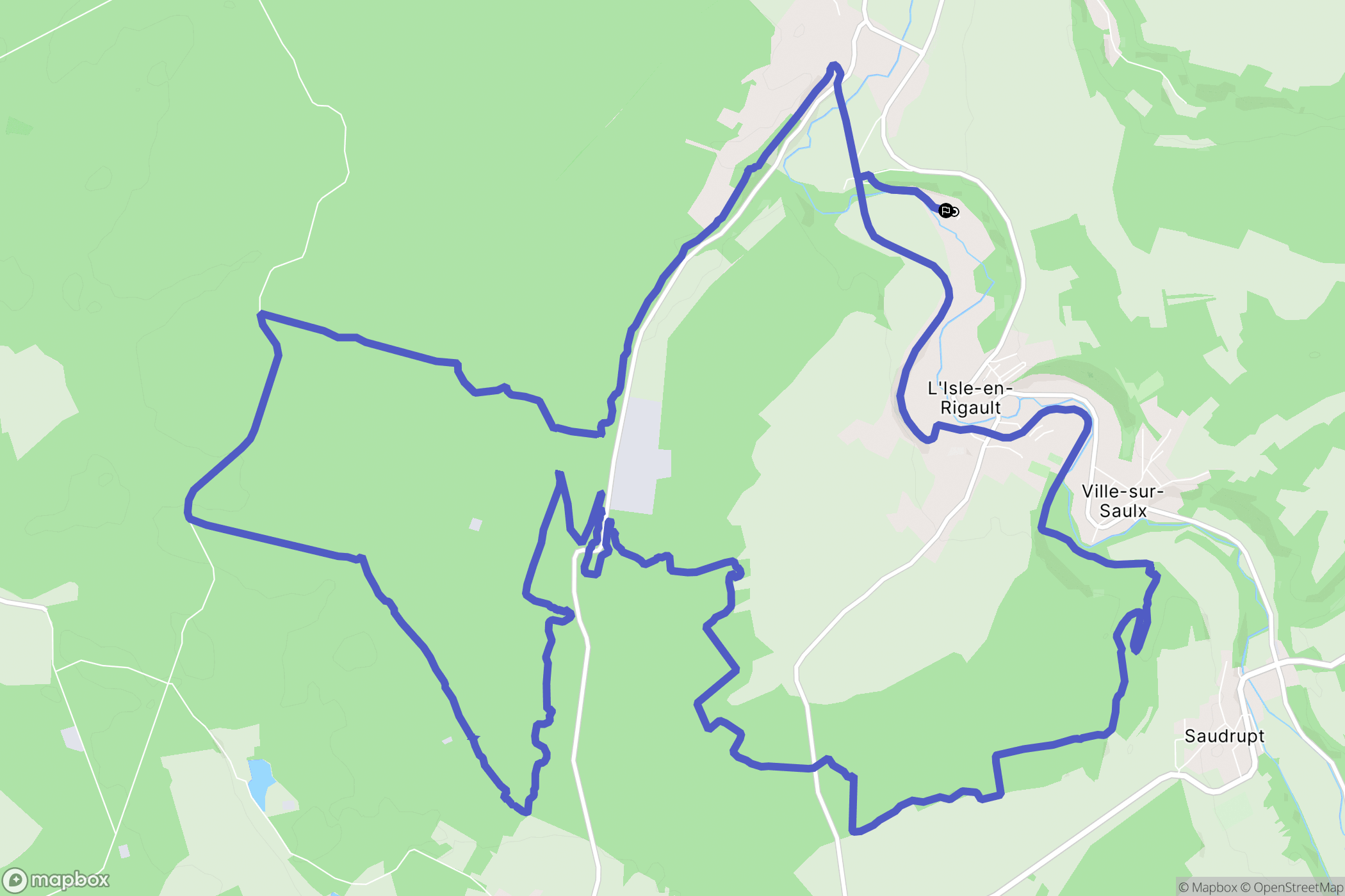 L'Isle-en-Rigault : carte du parcours de randonnée - France