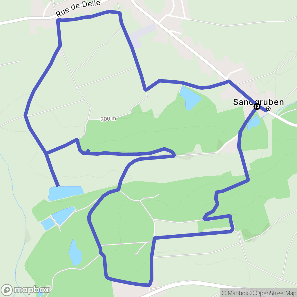 Hagenbach : carte du parcours de randonnée - France