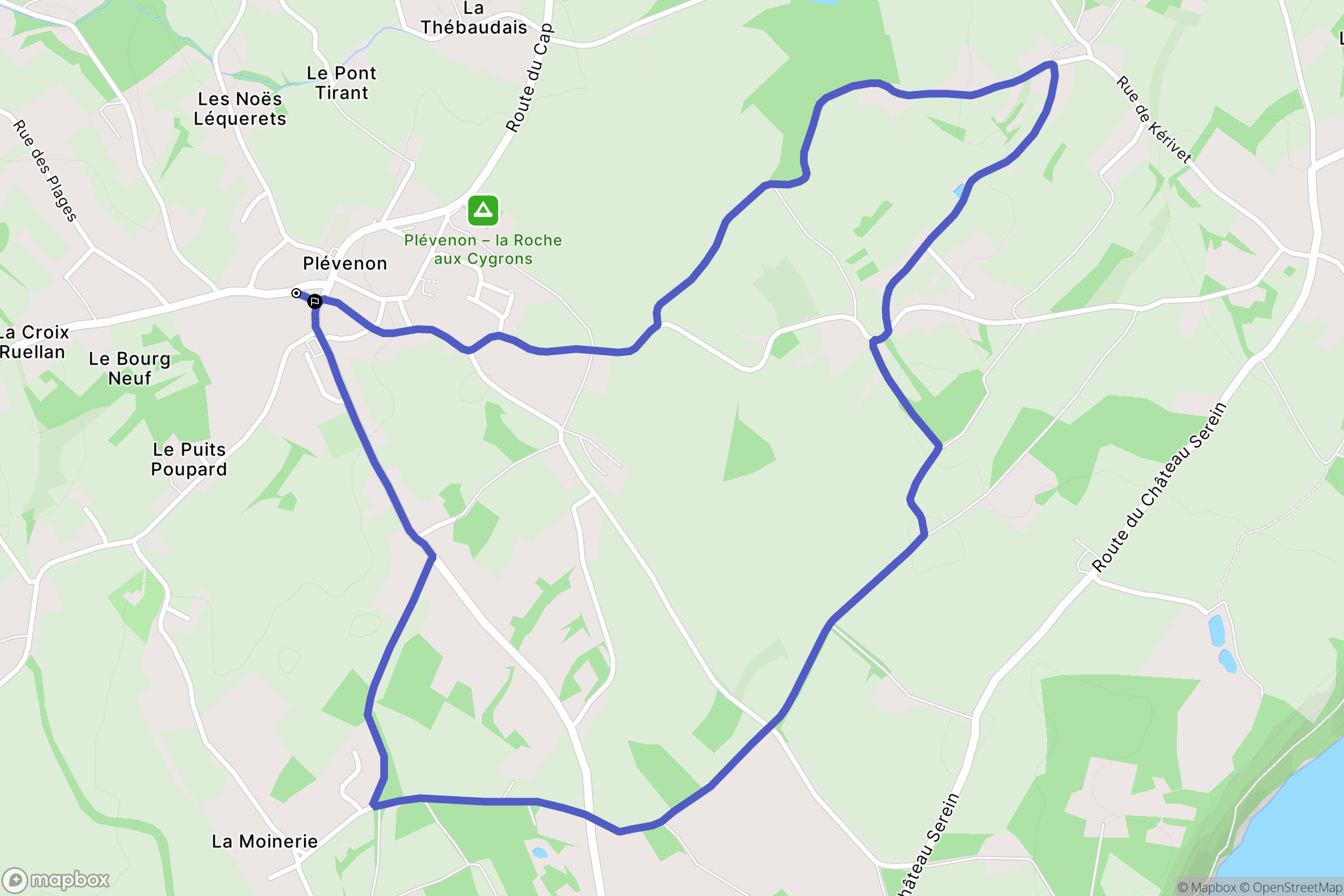 Plévenon : carte du parcours de randonnée - France