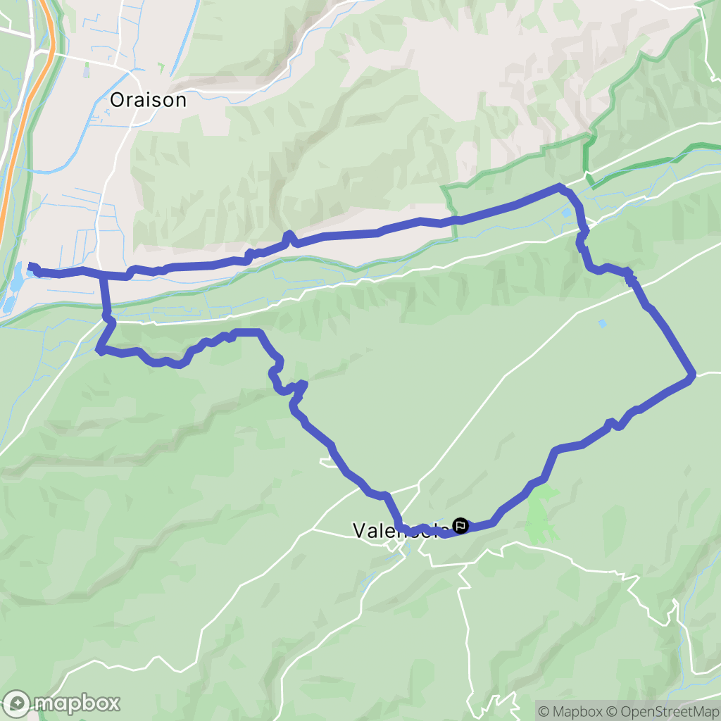 Valensole : carte du parcours de randonnée - France