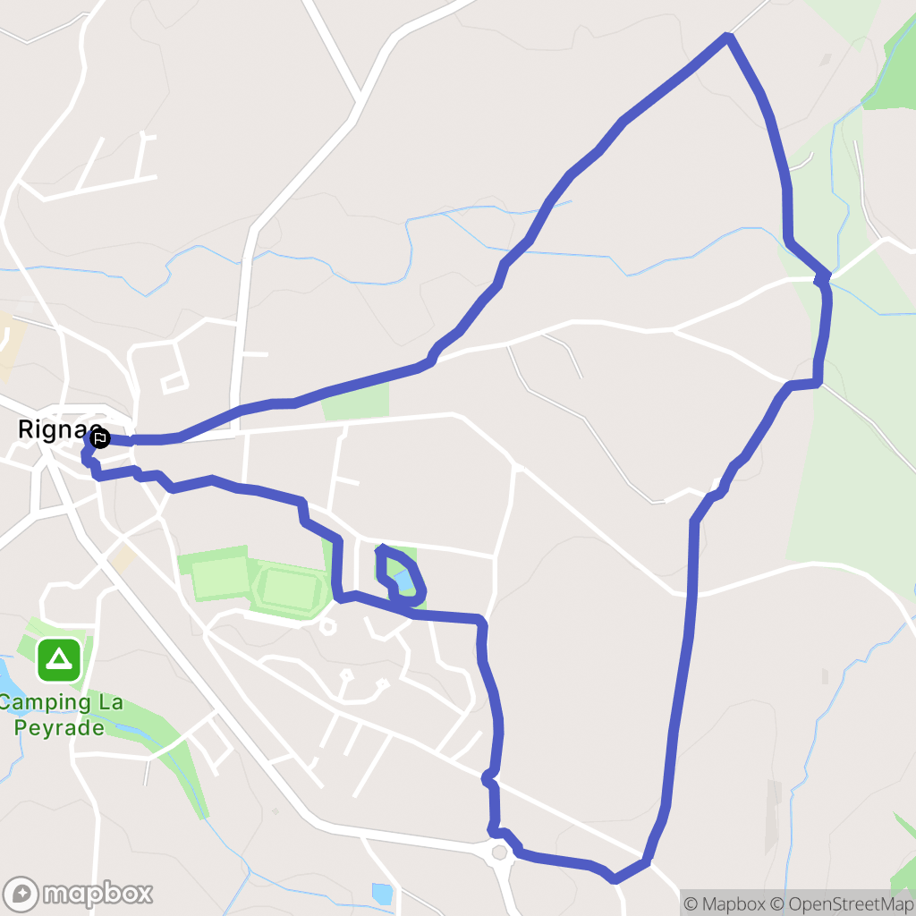 Rignac : carte du parcours de randonnée - France