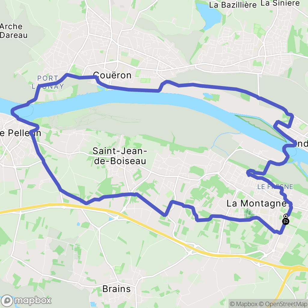 La Montagne : carte du parcours de randonnée - France