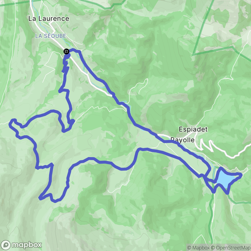 Campan : carte du parcours de randonnée - France