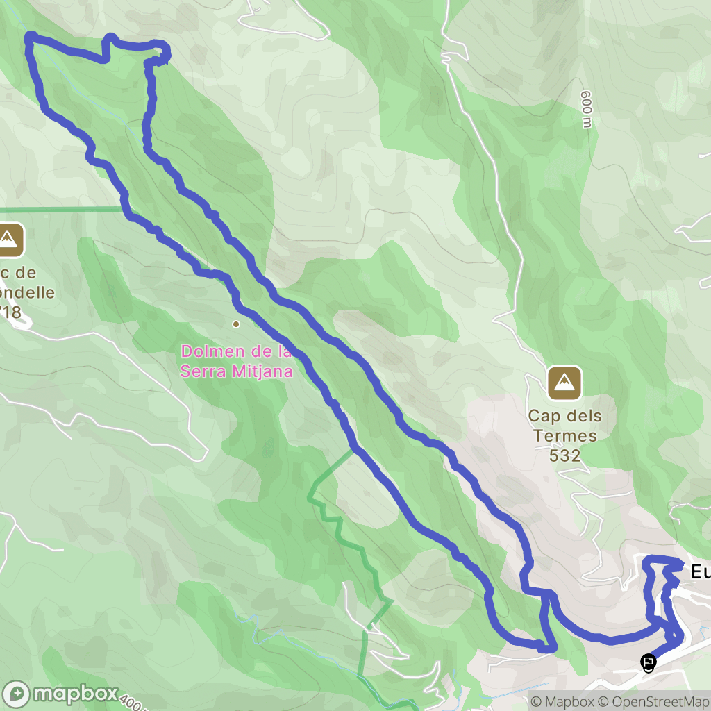 Eus : carte du parcours de randonnée - France