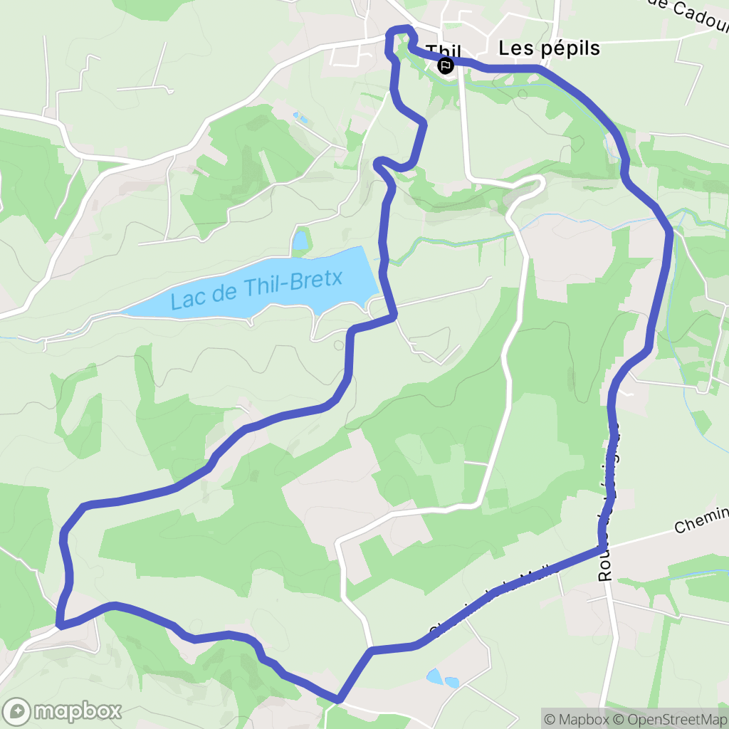 Thil : carte du parcours de randonnée - France