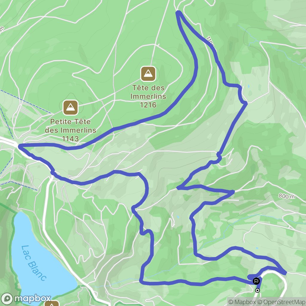 Orbey : carte du parcours de randonnée - France