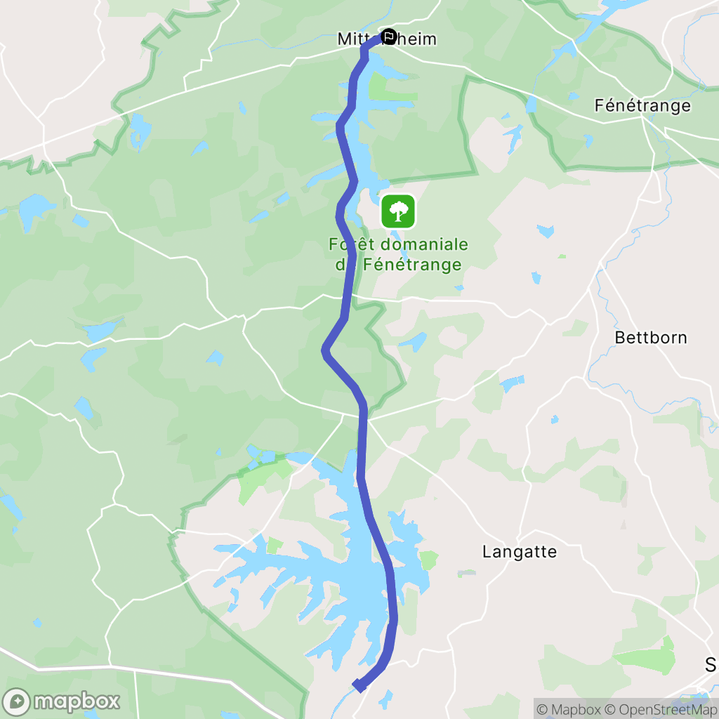 Mittersheim : carte du parcours de randonnée - France
