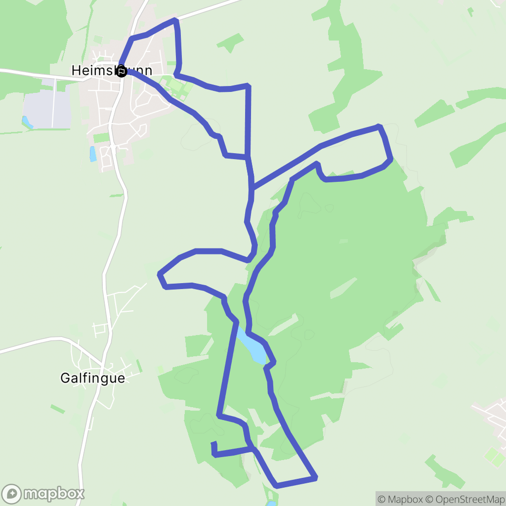 Heimsbrunn : carte du parcours de randonnée - France