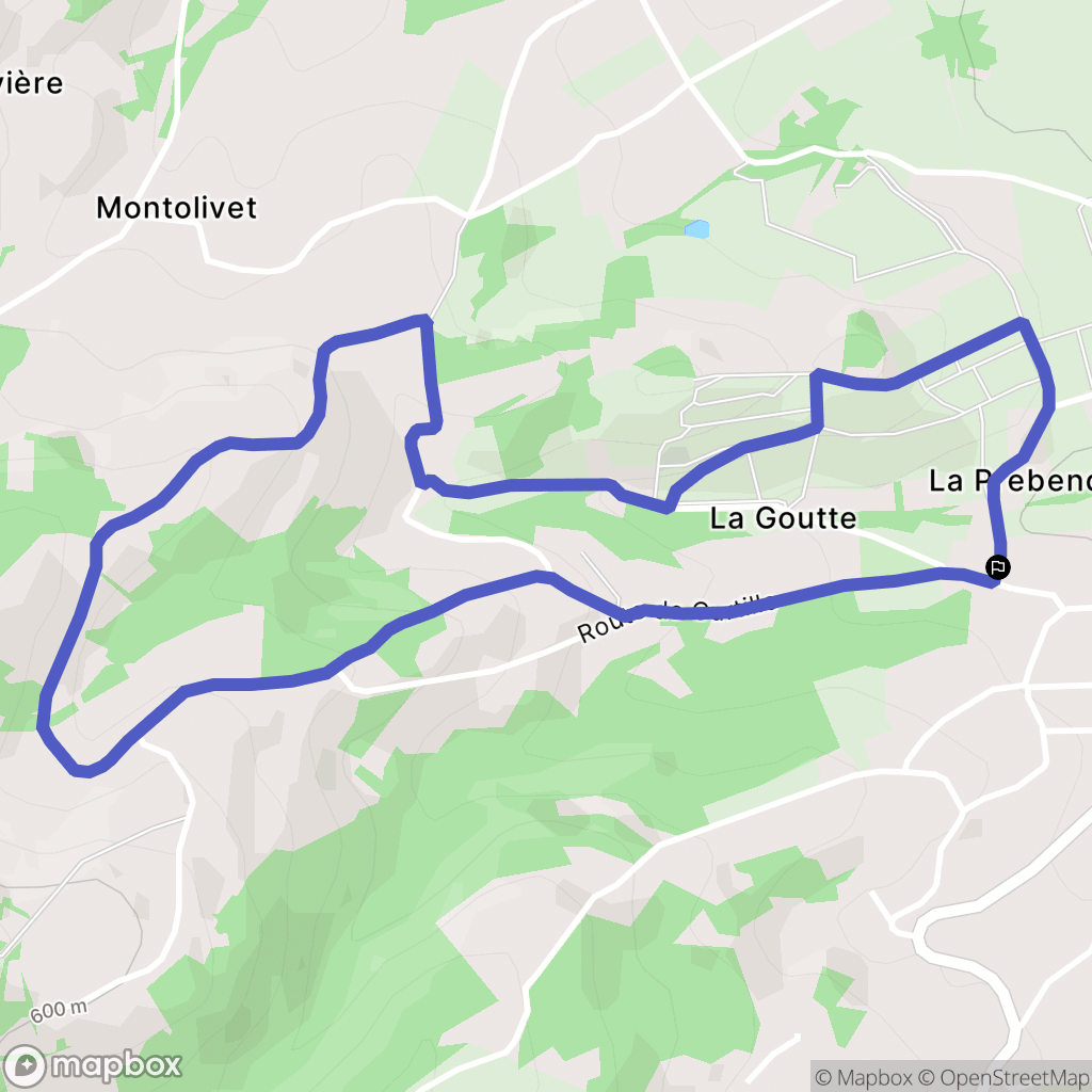 Saint-André-d'Apchon : carte du parcours de randonnée - France
