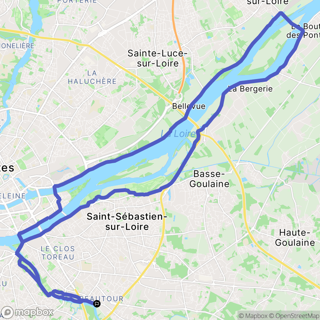 Vertou : carte du parcours de randonnée - France