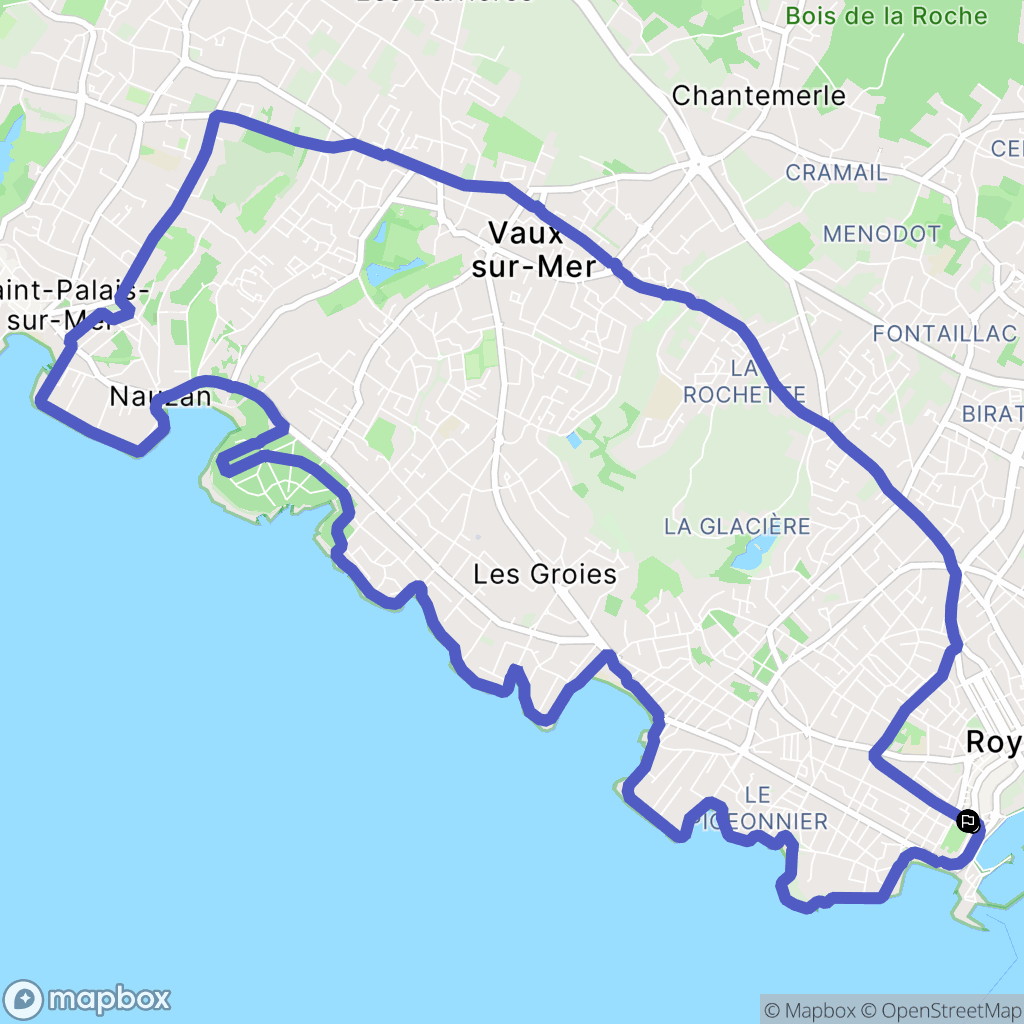 Royan : carte du parcours de randonnée - France